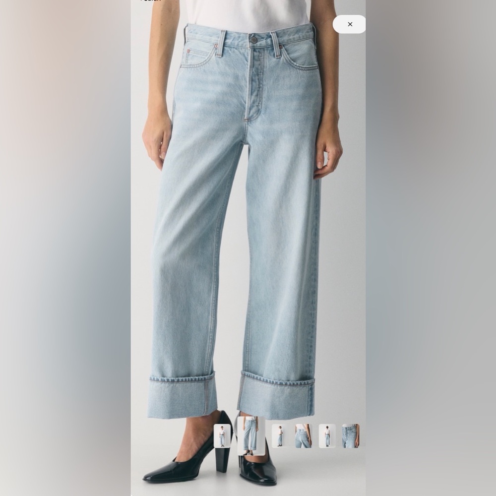 Denim Forum “ 90’s vintage Lo-rise cuffed jeans size 28